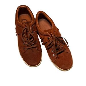 Zara Basic Brown Suede Fringe Low Top Sneakers us 9 Womens Shoes  Boho western